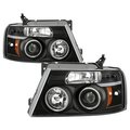 Spyder Automotive 04-08 F150 PROJECTOR HEADLIGHTS-VERSION 2-CCFL HALO-LED ( REPLACEABLE LEDS )-BLA 5030085